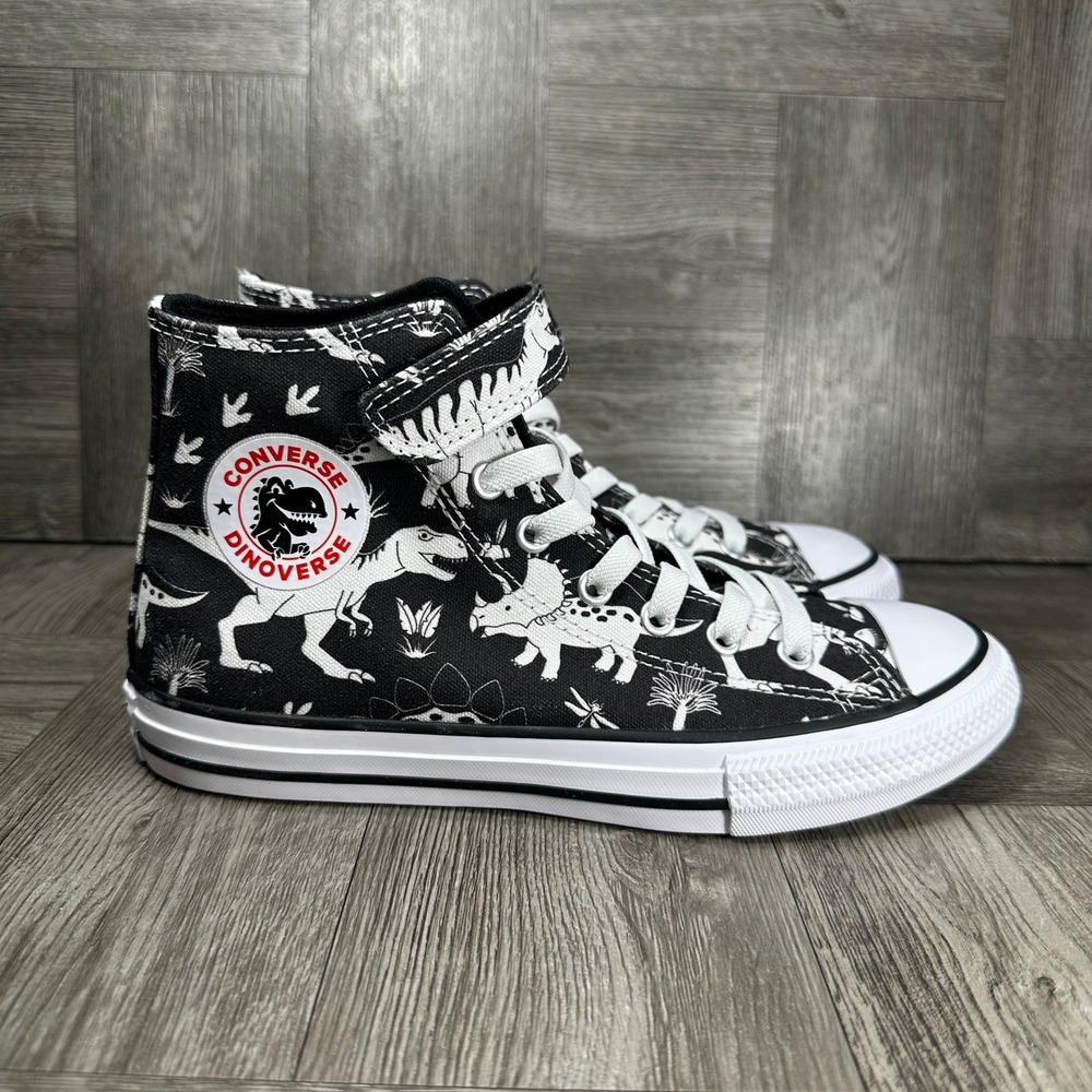 Converse Sneaker Dinoverse Youth 3 Black Dinosaur High Top A15064F NEW